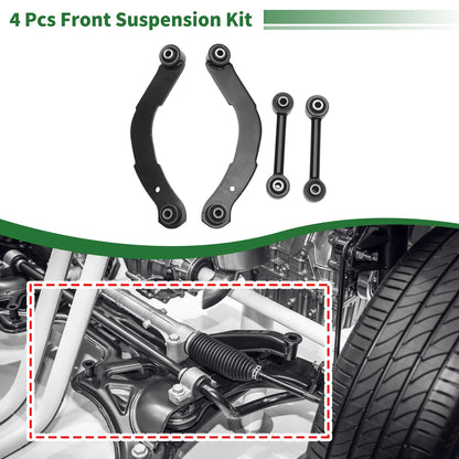 4 Pcs Rear Upper Control Arm Lateral Link for Jeep Compass (2007-2015)