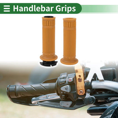Grips / 7/8" 22mm / Hand Grips Cover Kit TPU Yellow Brown for Motorcycle