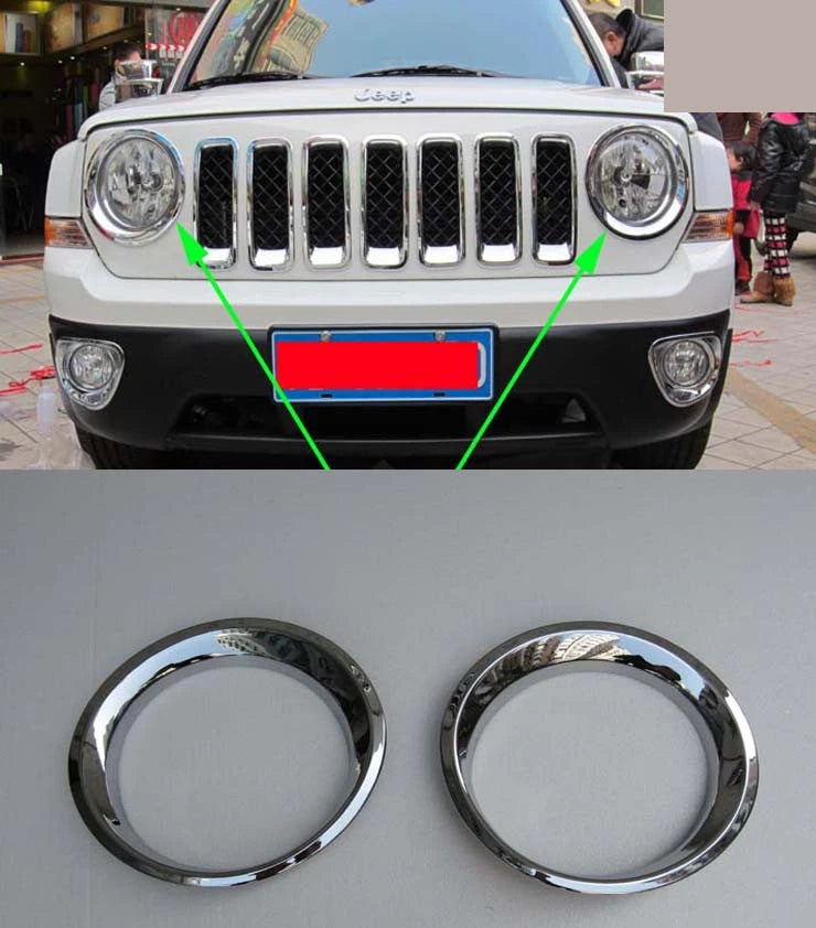 Front Head Light Lamp Cover Trim for Jeep Patriot (2012-2015)