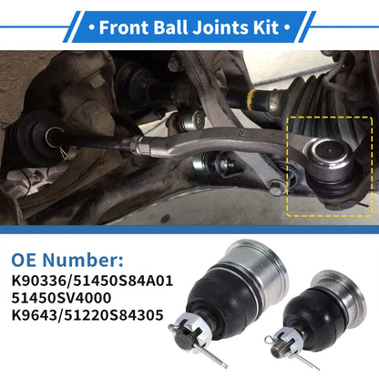 4 x Front Upper & Lower Ball Joints for Honda Accord (1998 - 2002)