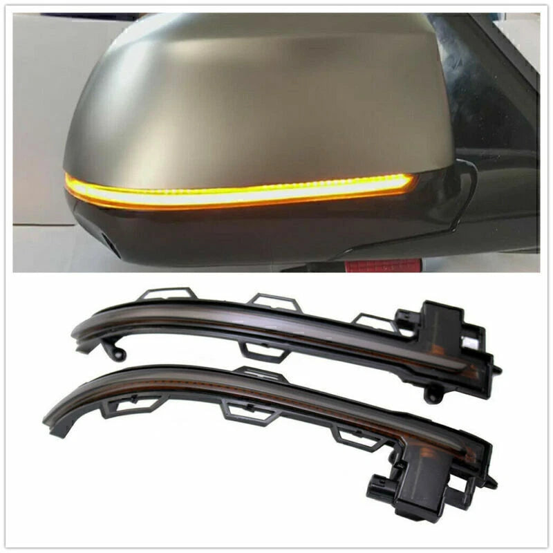 2 x LED Smoked Side Mirror Turn Signal Lights for BMW X5 X6 (2014-2018)