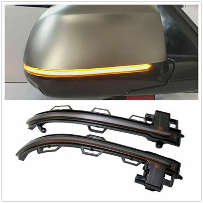 2 x LED Smoked Side Mirror Turn Signal Lights for BMW X5 X6 (2014-2018)