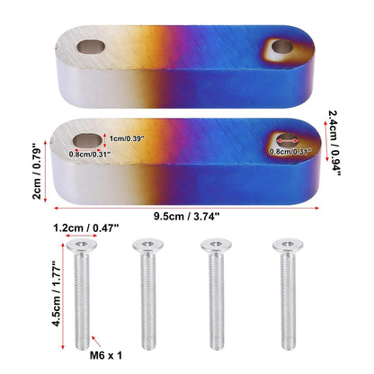 Car Hood Vent Spacer Riser Kit for Honda Civic CRX & Acura Integra Multicolor