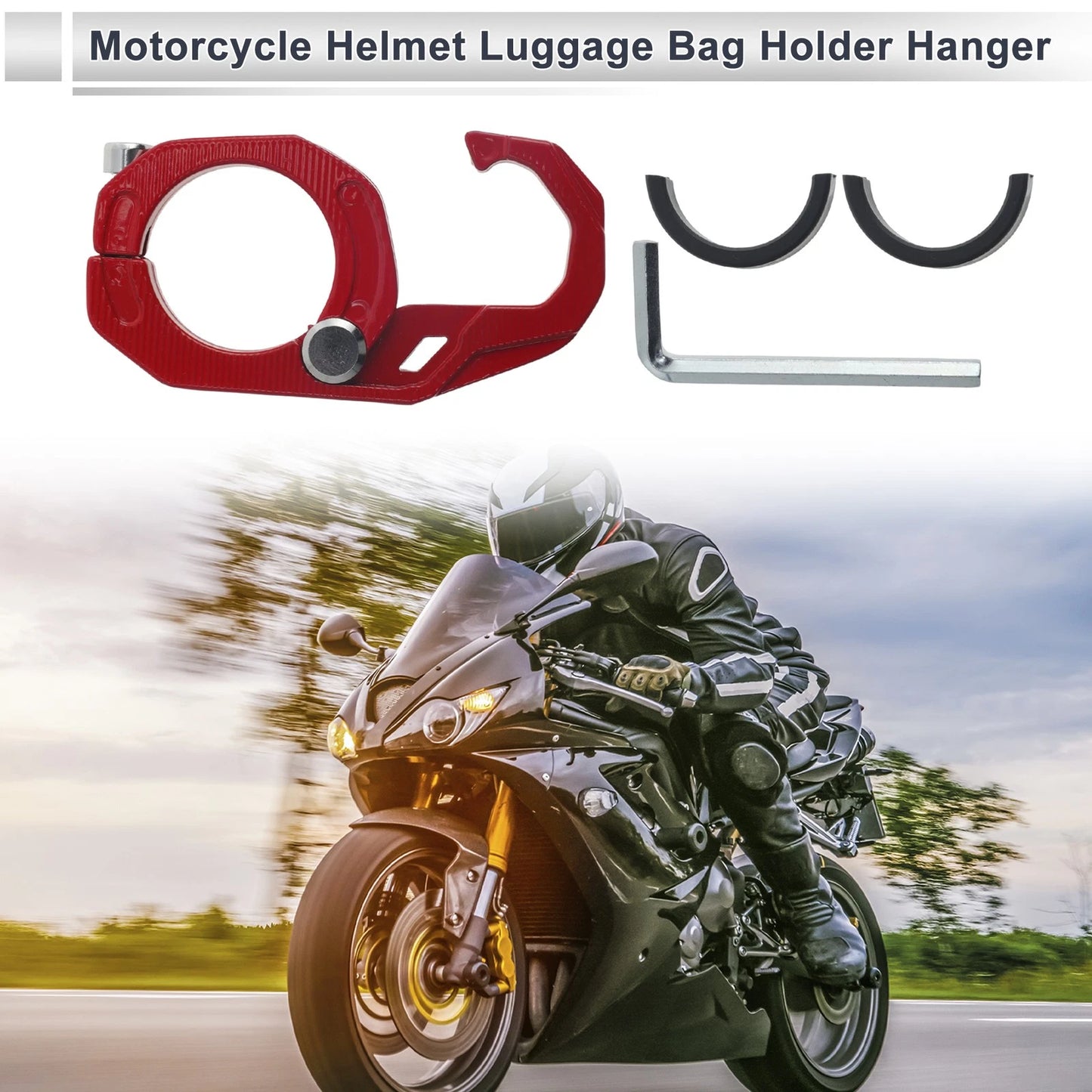 Motorcycle Hanging Hook 1 Set Hexagonal Aluminum Alloy Hook for Scooters