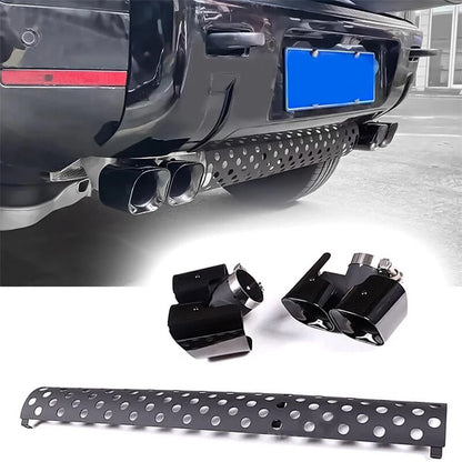 3PC Black Tailpipe Exhaust Pipe for Defender 110 130 90 (2020-2024)