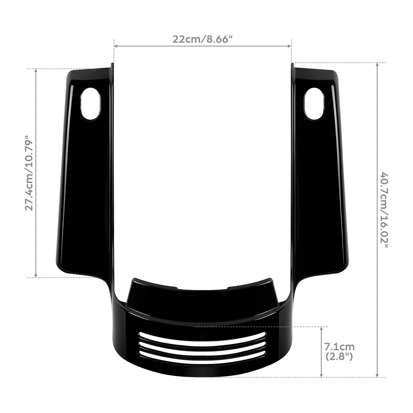 Gloss Black Rear Fender Fascia for Harley Touring Street Glide FLHX (2014-2024)