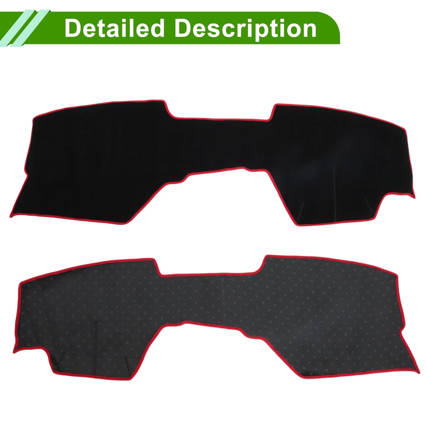 Dash Cover Mat for Mazda3 BP 2019-2024 Black Red 1 Set