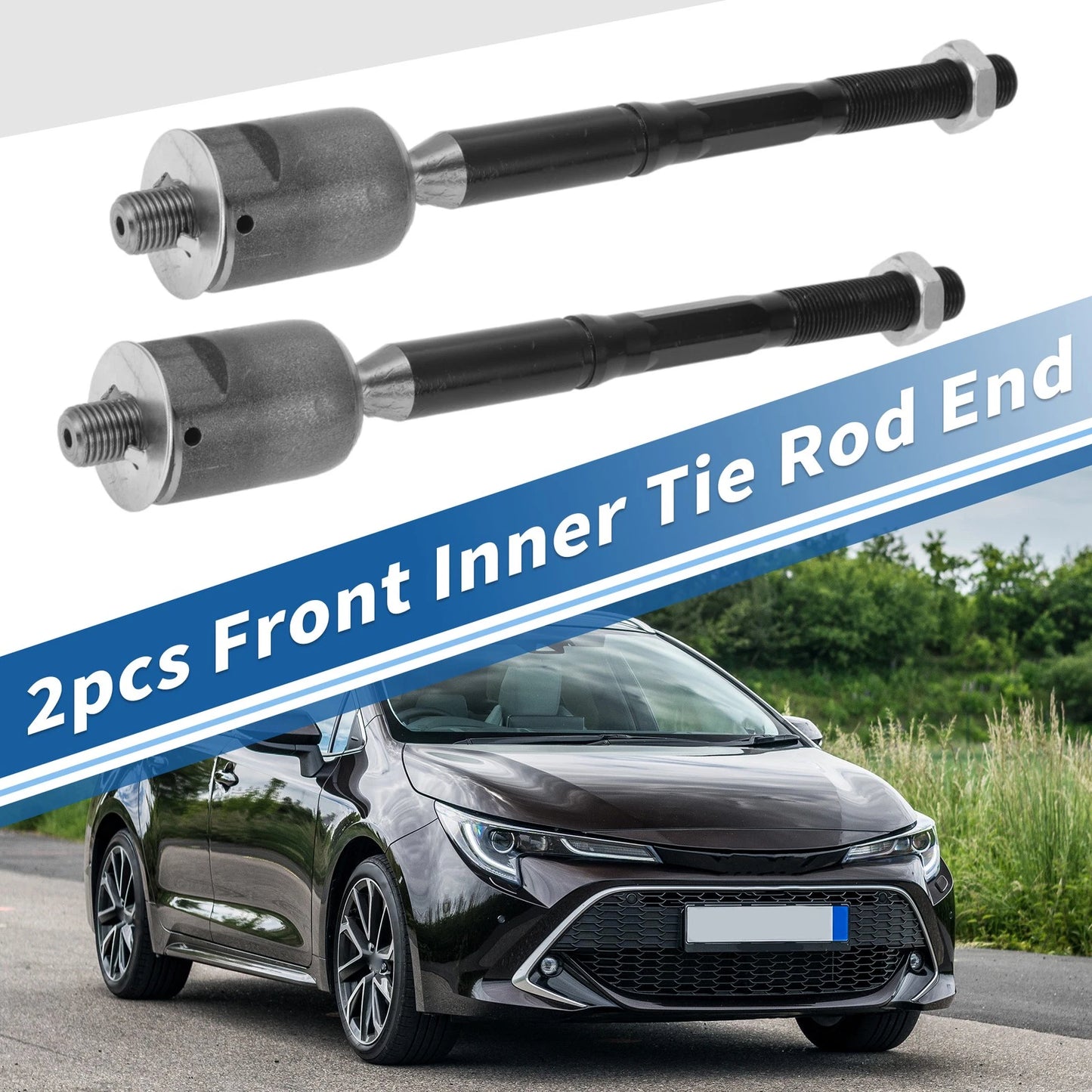 2 x Front Inner Tie Rod End Links for Toyota Solara (2004–2008)