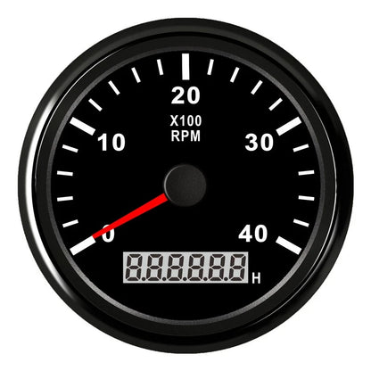 85MM Diesel Engine Tachometer Speedometer with LCD Hourmeter for Car Boat Yacht