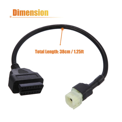 4 Pin to OBDII Diagnostic Adapter Cable for Honda Motorcycle