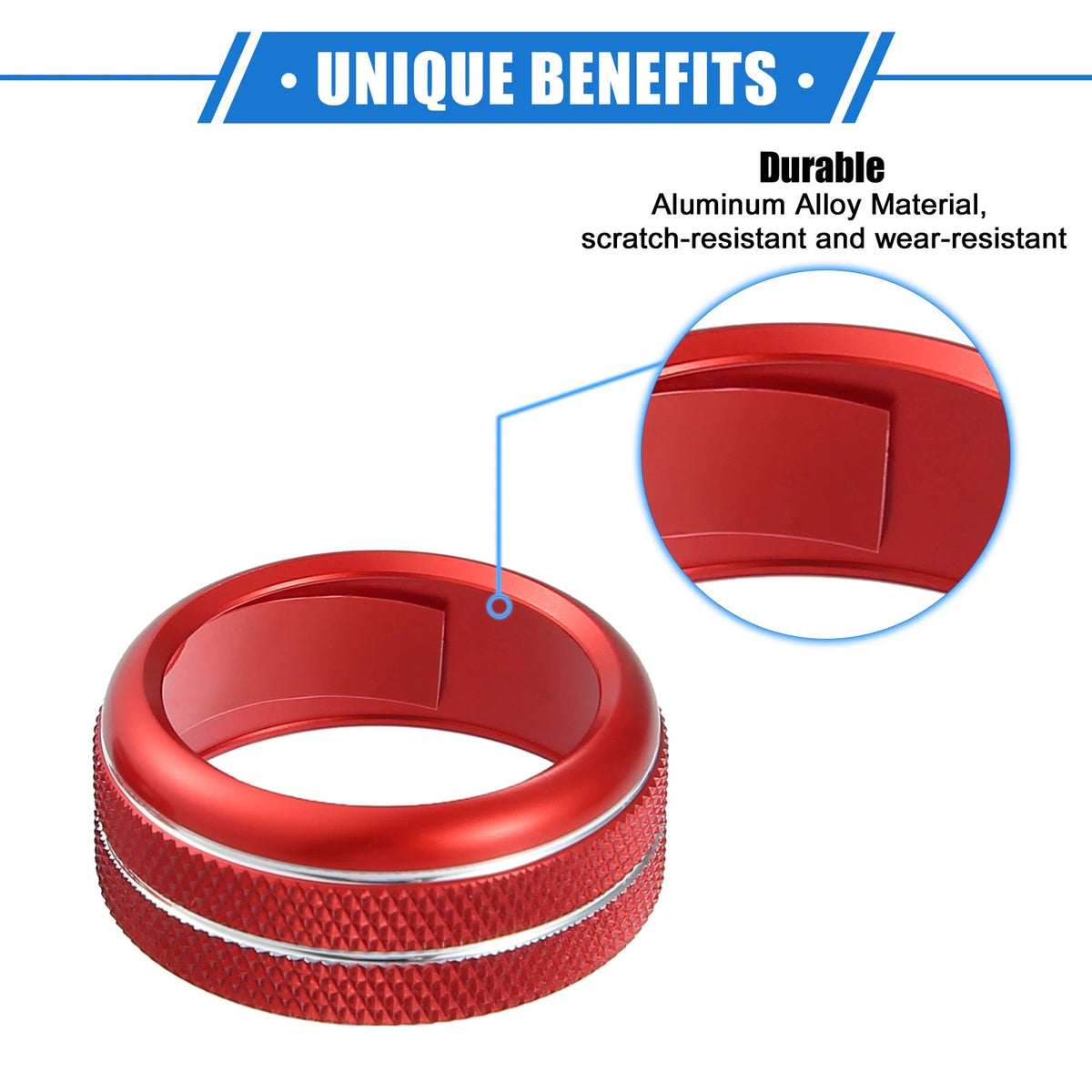 3 x AC Climate Control Knob Rings for Chevrolet Corvette C6 (2005-2013)
