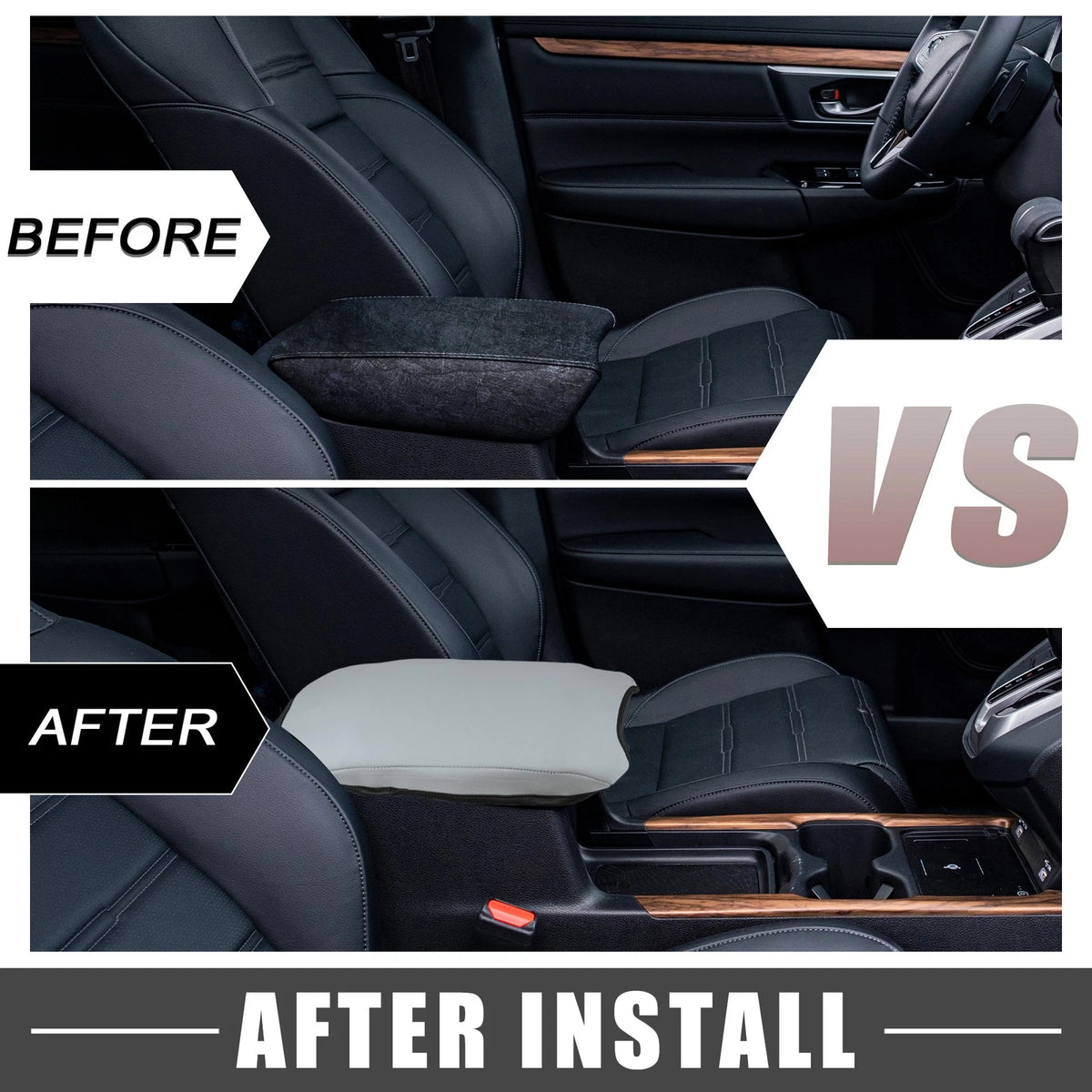 Car Center Console Armrest Cover for Toyota Camry (2012-2017) Gray