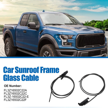 2 x Car Sunroof Frame Glass Cables for Ford F150 F250 F350 F450 (2015-2023)
