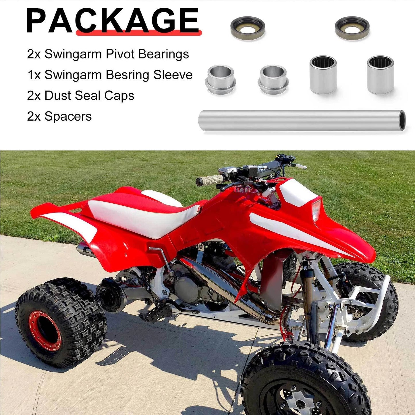 Swingarm Pivot Bearings w/ Seal Kit for Honda TRX250R 2x4 1988-1989