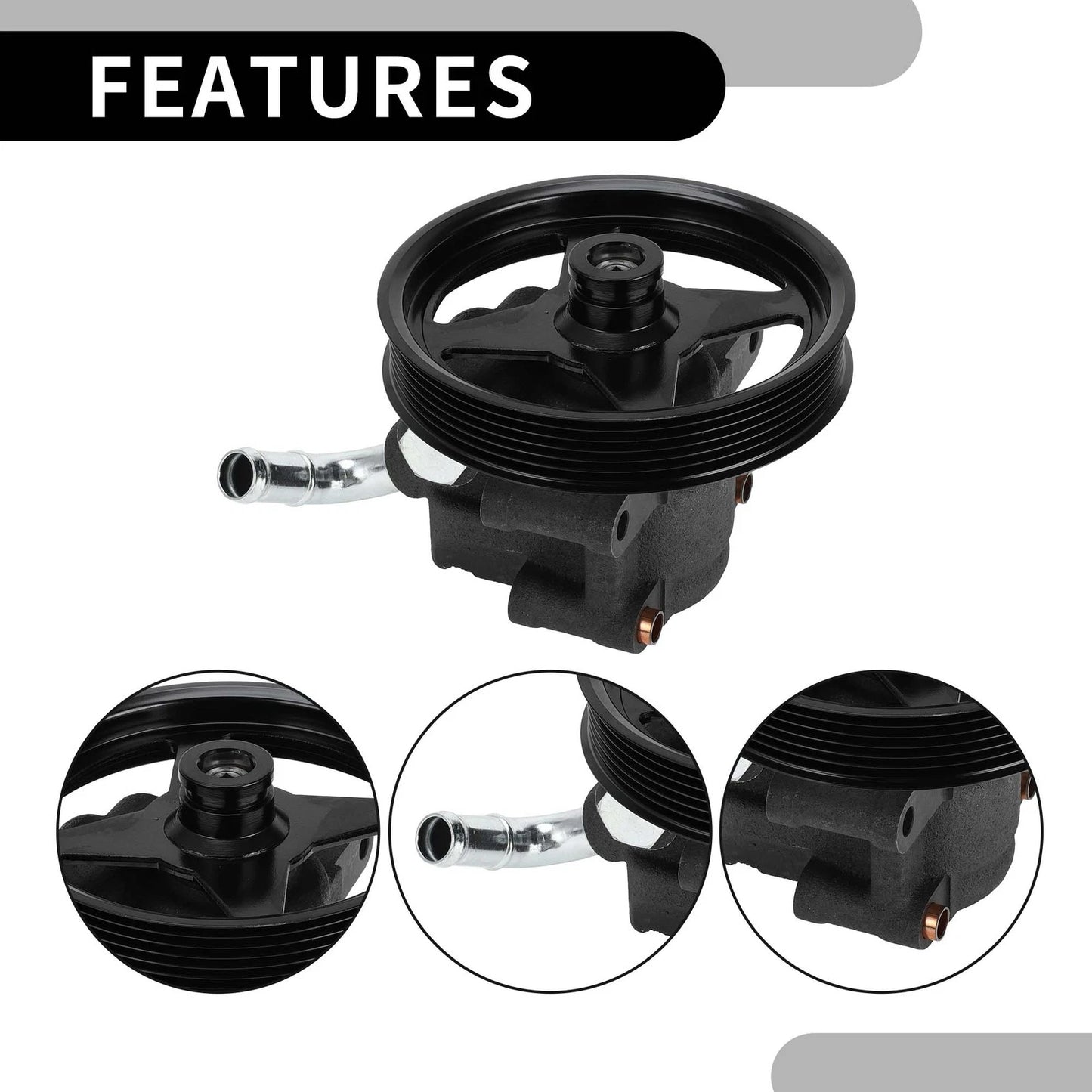 Power Steering Pump with Pulley for Ford Expedition (2001-2002)