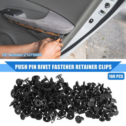 100 Pcs Push Pin Rivet Fastener Retainer Clips for Buick Rainier (2005–2007)