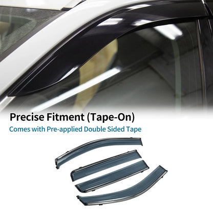 Window Deflectors for Jeep Compass Side Window Vent Visors Black (2007-2016)