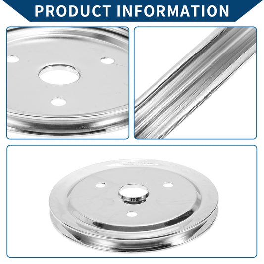 1x Single Groove SWP Short Water Pump Crank Pulley for Chevy SBC Small Block