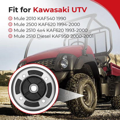 Front Wheel Brake Drum Hub for Kawasaki KAF620 KAF950 Mule (1993–2001)