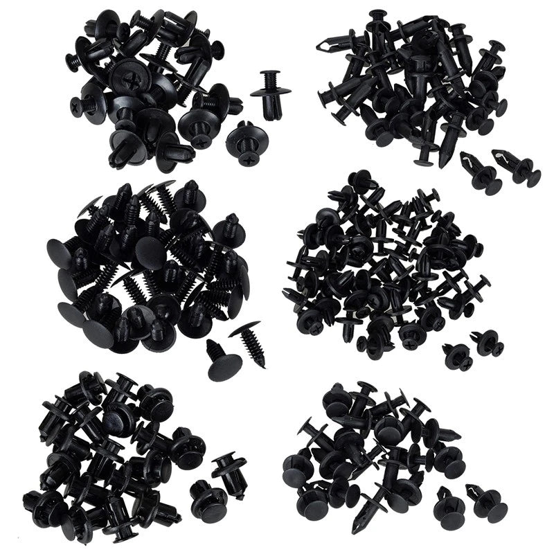 190x Push Type Car Door Panel Trim Clips for Universal Models