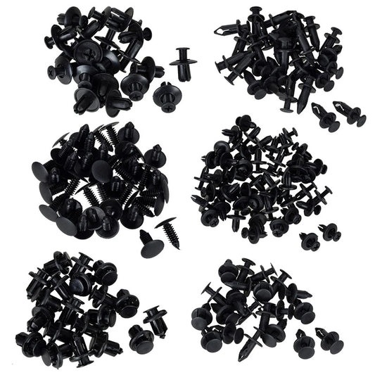 190x Push Type Car Door Panel Trim Clips for Universal Models