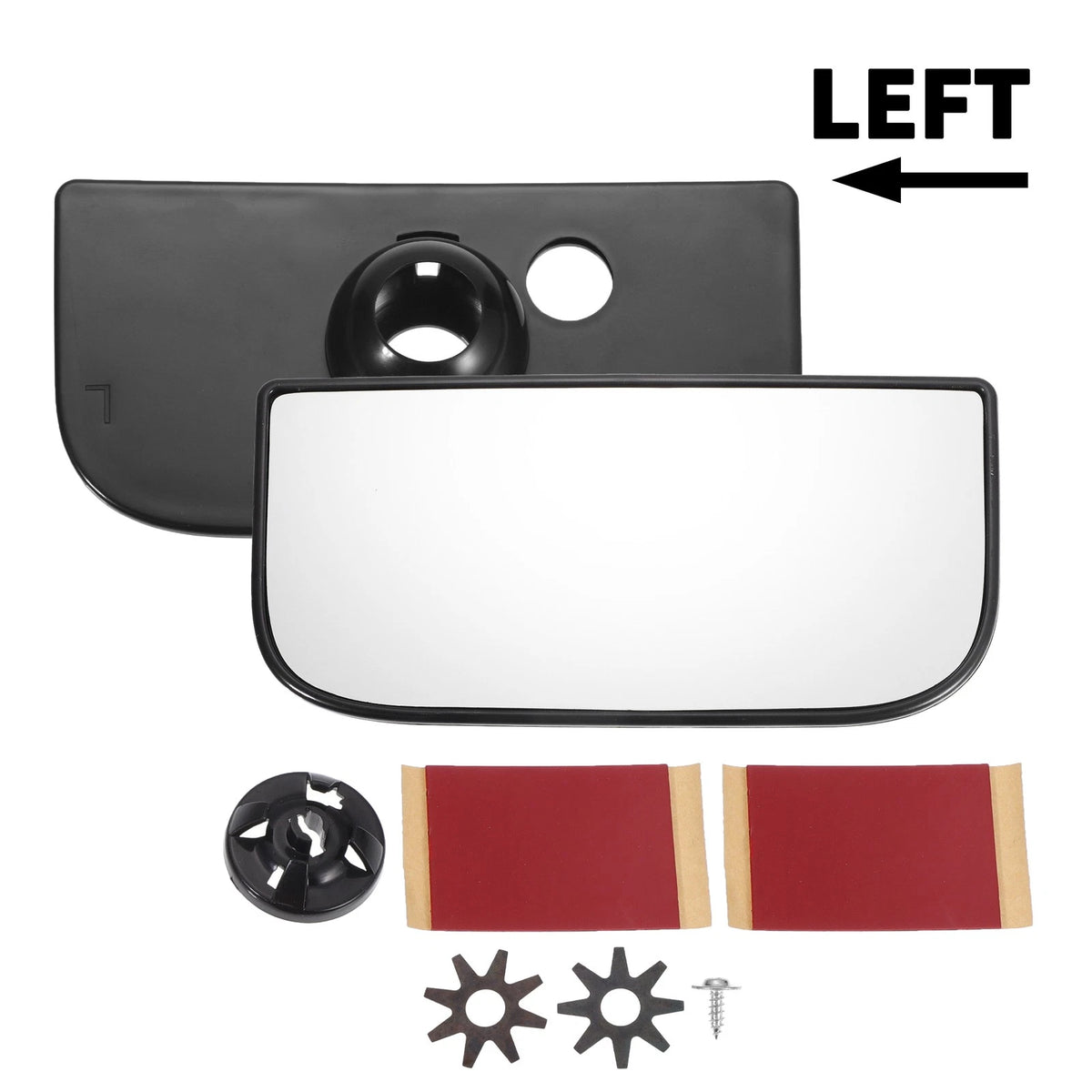 Left Side White Mirror Glass w/ Back Non-Heated for Chevrolet Tahoe