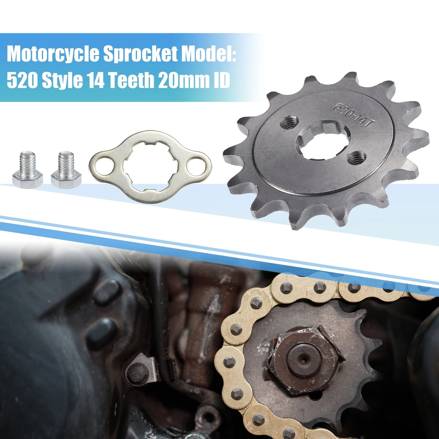 520 Sprocket 14T 20mm ID Front Engine for Dirt Pit Bike ATV
