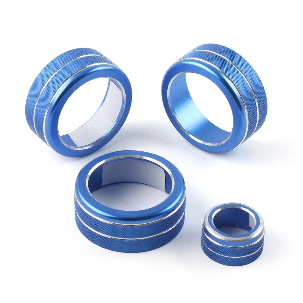 AC Climate Control Knob Ring Cover 4 x Blue for Honda Civic (2022 - )
