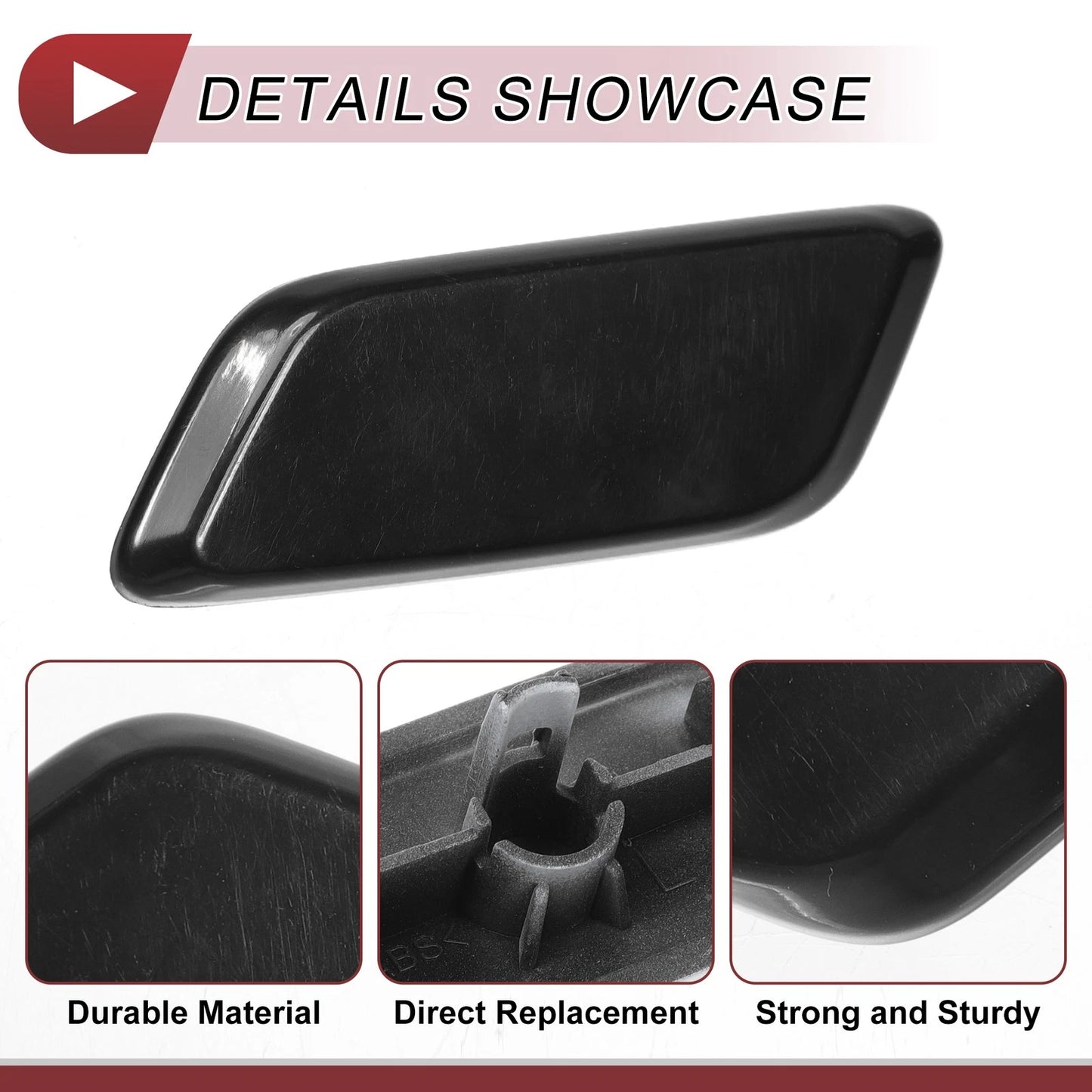 Bumper Headlight Washer Nozzle Cap for Lexus RX350 (2013-2015) Unpainted