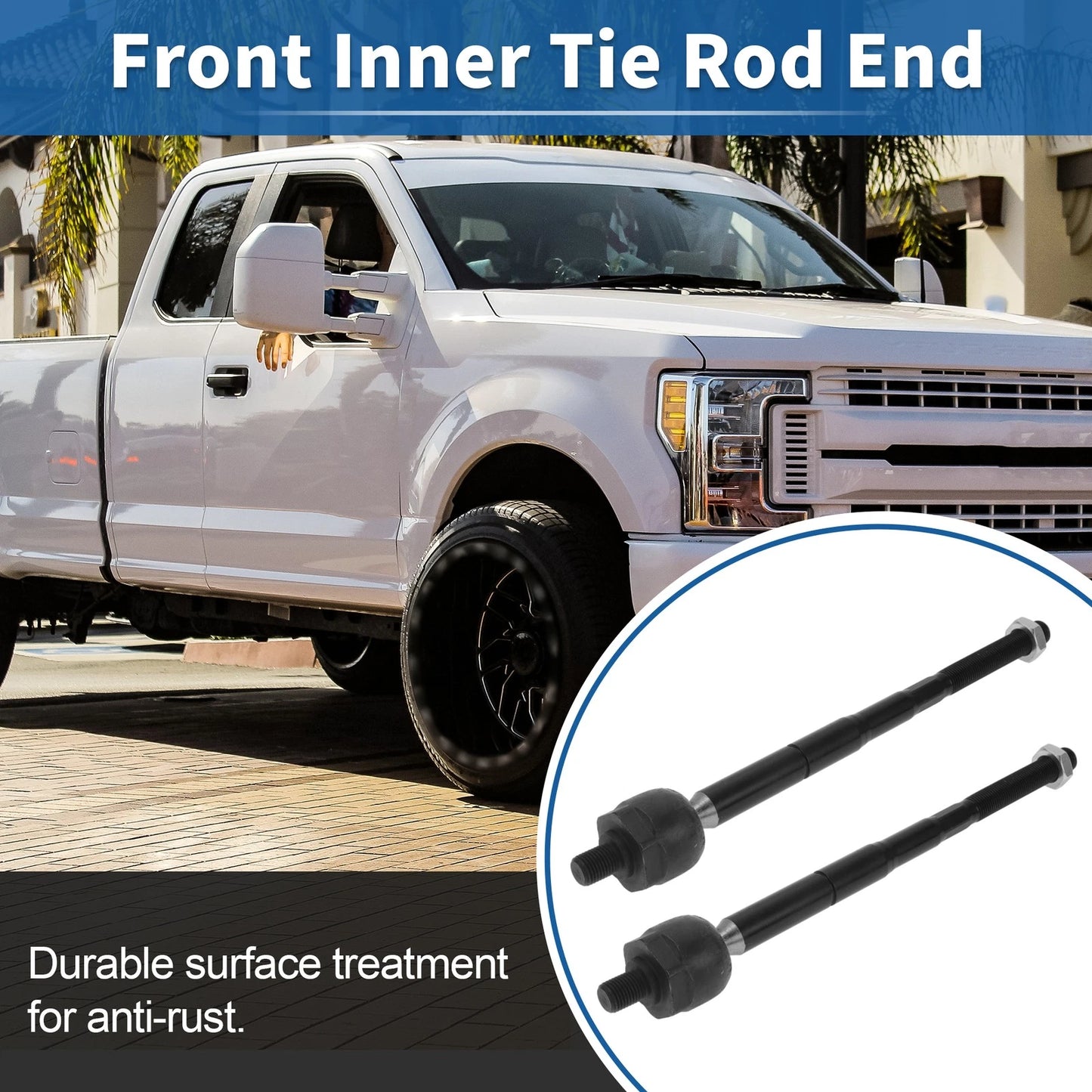 2 x Front Inner Tie Rod End Links for Ford Flex (2013-2016)
