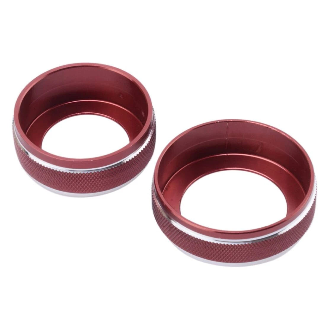 Red Central Air Conditioning Volume Control Ring Trim for Ford Ranger (2023-2025)
