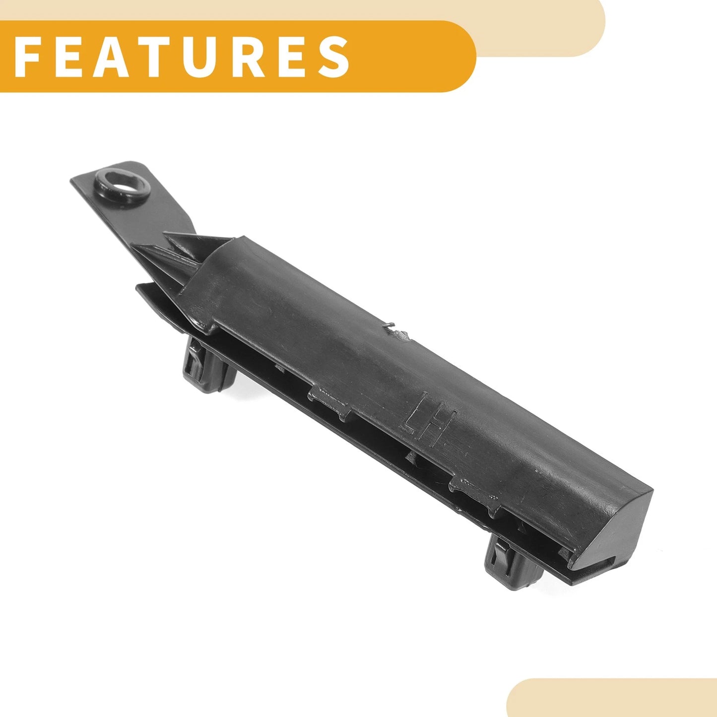 LH Front Bumper Support Bracket for Nissan Tiida (2004-2011) 1 Pc Black ABS