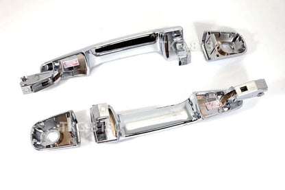 2 x Chrome Outer Front Door Handles for Mitsubishi L200 Animal Triton (2005-2018)