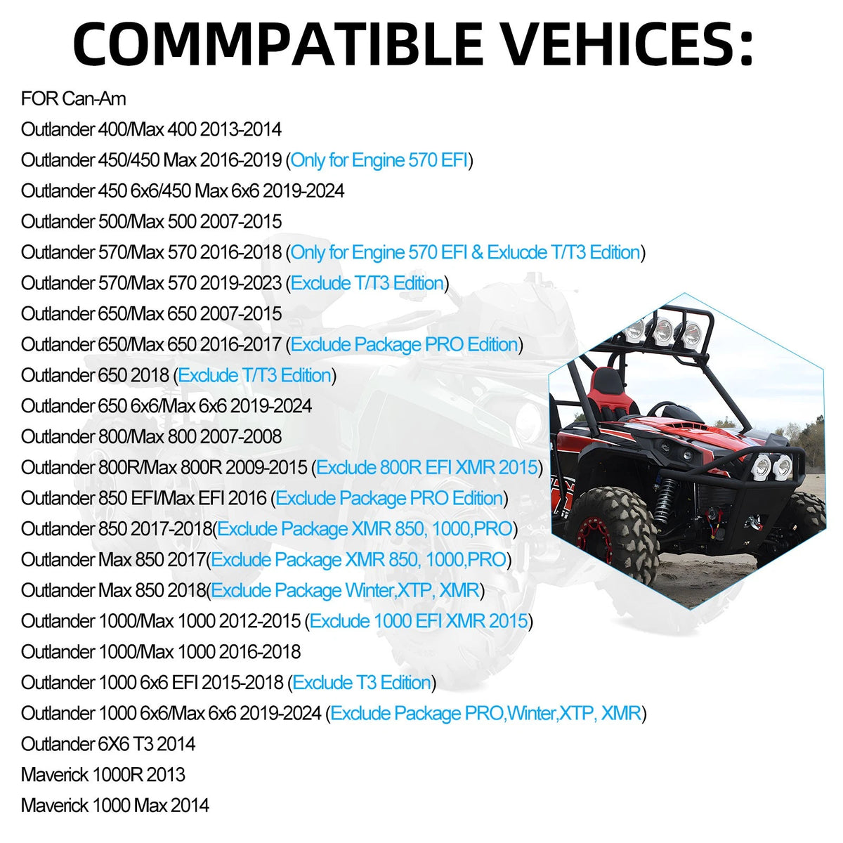 U-Joint Kit 2x for Can-Am Outlander 500 / Max 500 4x4 (2007–2015)