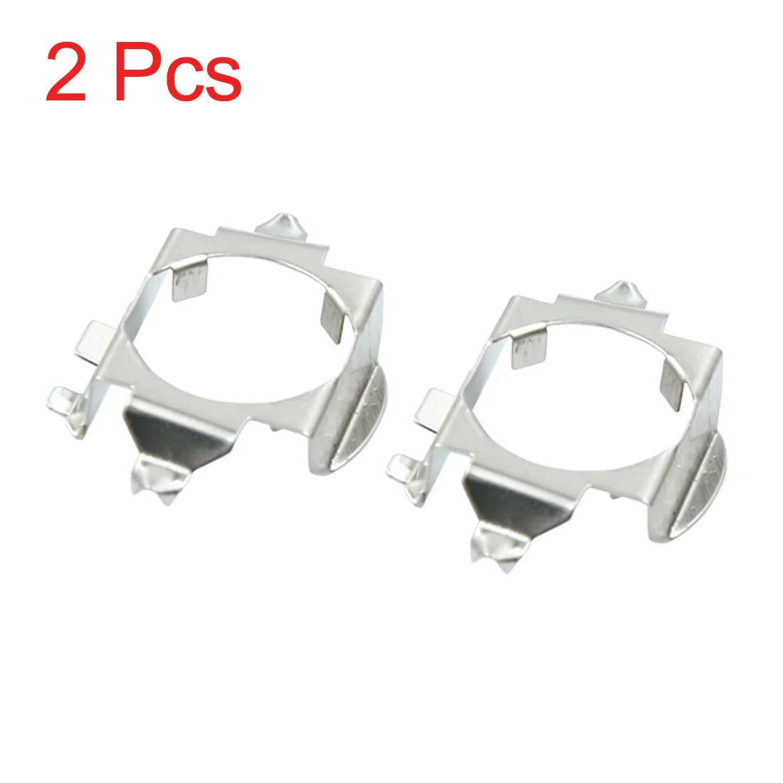 2 x Silver Tone Metal H7 Headlight Holders for Mercedes-Benz B-Class (2012-2019)
