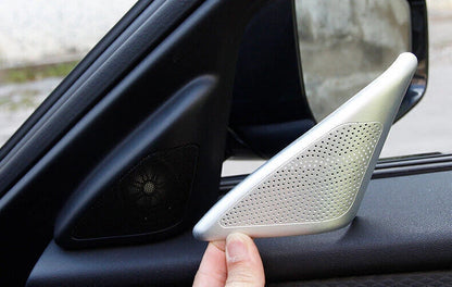 Silver Alloy Cover Trim A Pillar Speaker Sound for Range Rover Velar (2018–2023)