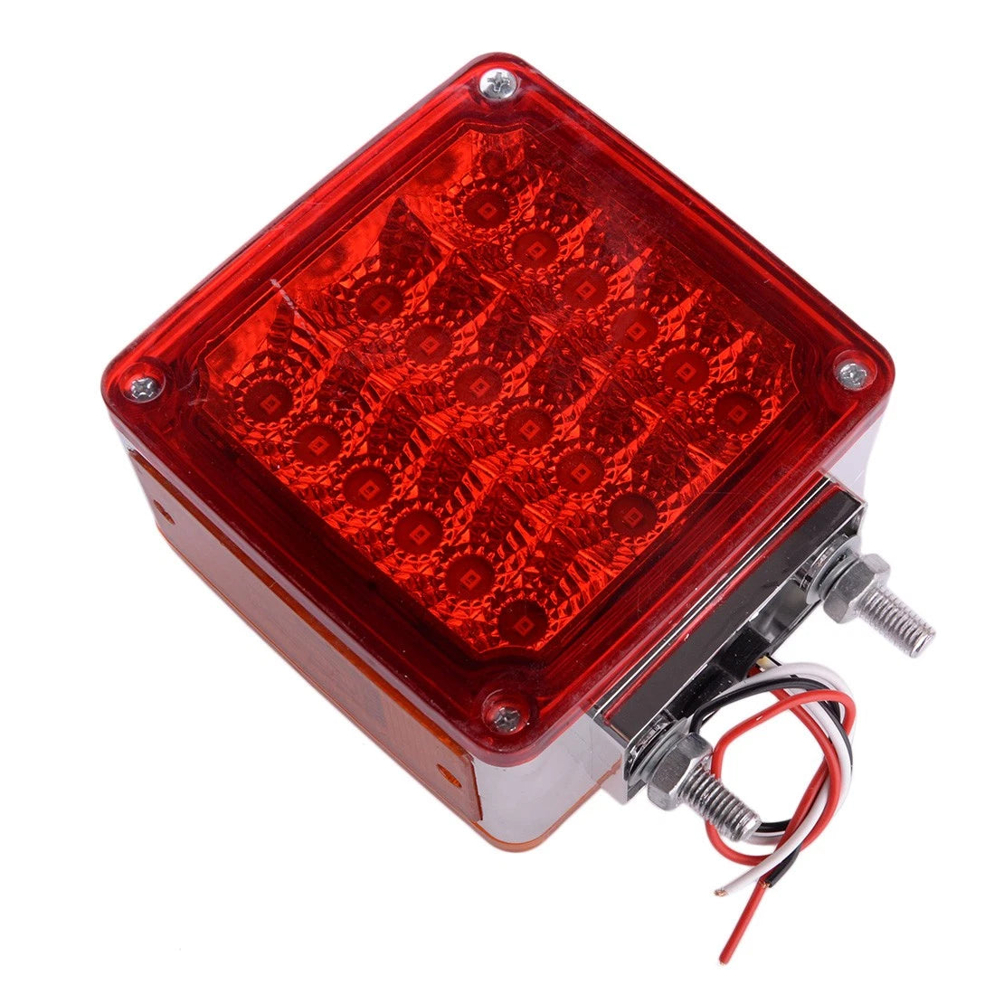 Square Dual Face Stud Mount Fender Marker Turn Signal Light for Car