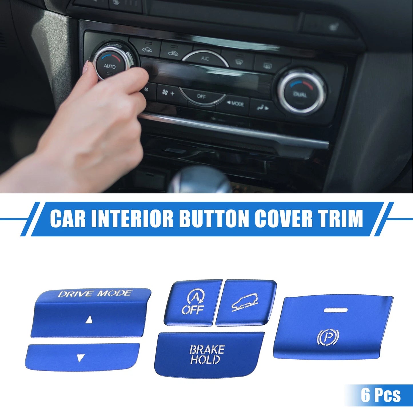 6pcs Center Console Handbrake Button Cover Trim for Honda CR-V (2023)