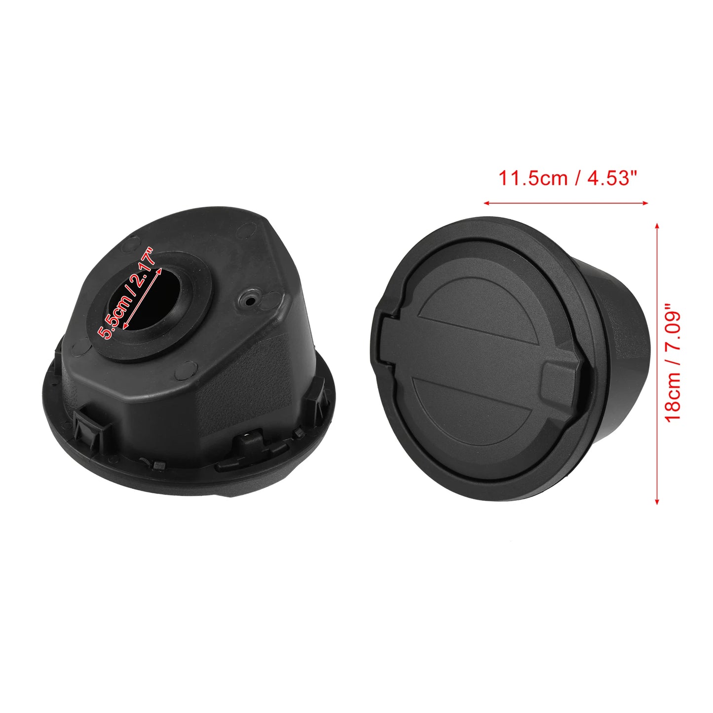Gas Cap Fuel Filler Door Cover for Jeep Wrangler (2018-2022) Black