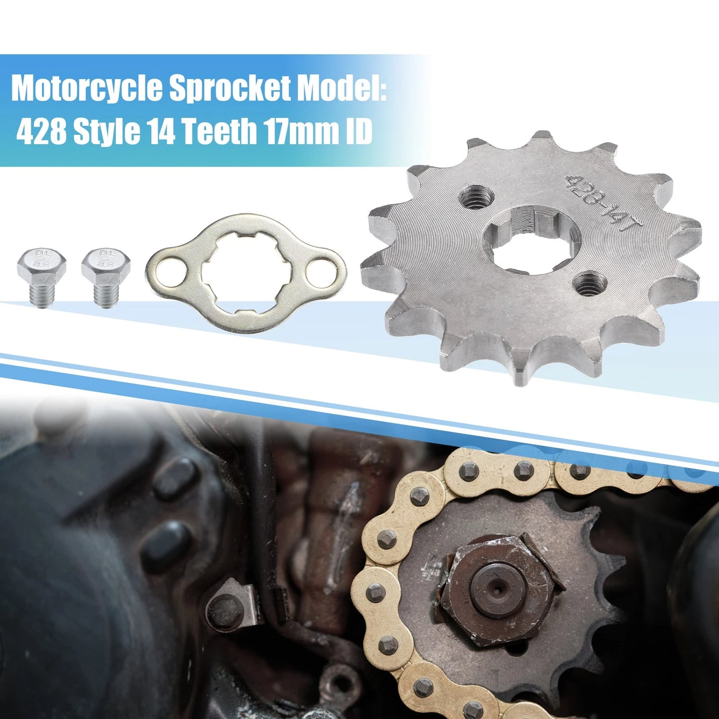 428 Style / 14T 17mm ID / Front Sprocket for Dirt Pit Bike ATV