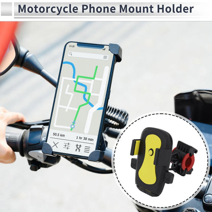 Motorcycle Phone Mount Holder 4.7-7.2 Phones Black Yellow for Motorcycle