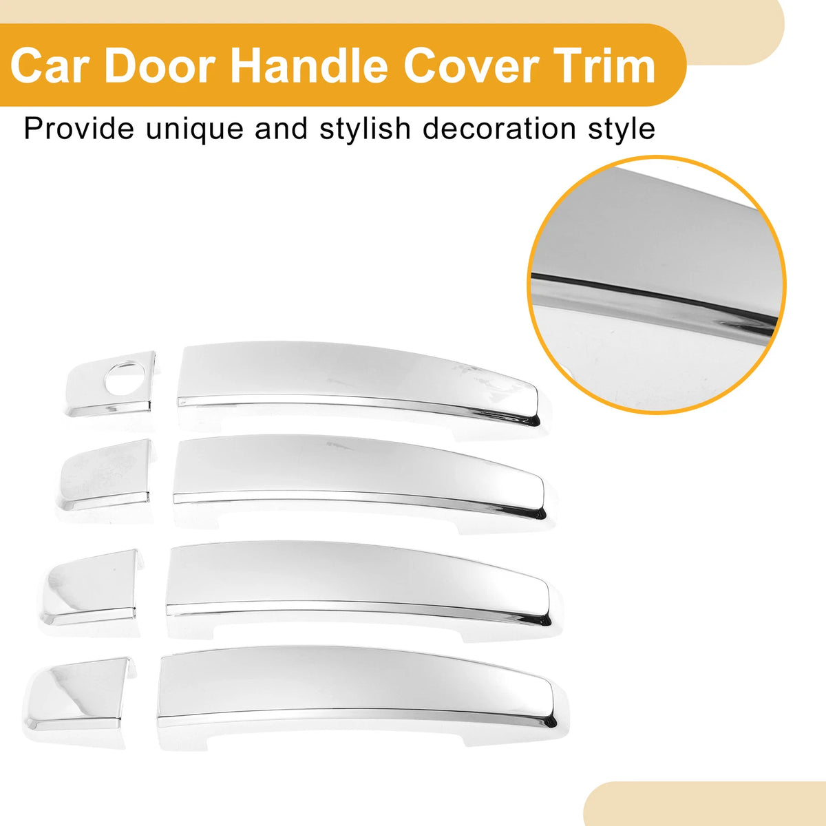 Door Handle Cover Trim Car for Chevrolet Cruze Camaro Aveo Silver Tone