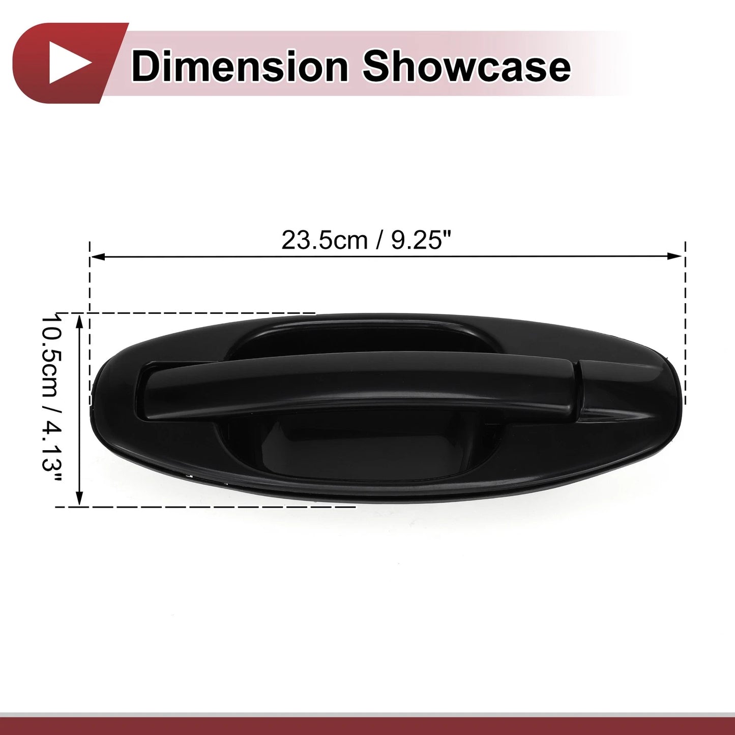 Exterior Door Handle for Hyundai Santa Fe Rear Left (2013-2018) Black