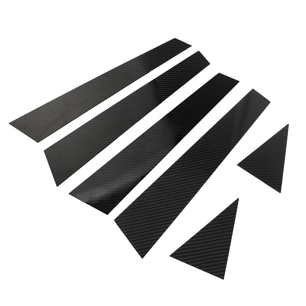6 x Exterior Door Window B Pillar Post Cover Trim for Audi A6 (2012-2018)