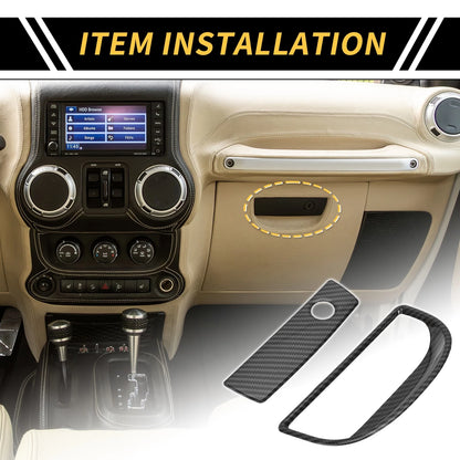Glove Box Handle Switch Cover Trim for Jeep Wrangler JK (2007-2017) Black