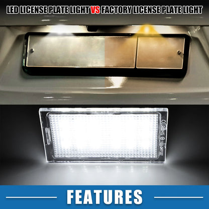 White LED License Plate Lights for Land Rover LR2 LR3 LR4 (2008-2016)
