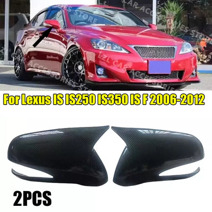 Carbon Fiber Mirror Cover Caps for Lexus IS IS250 IS350 IS F (2006–2012)