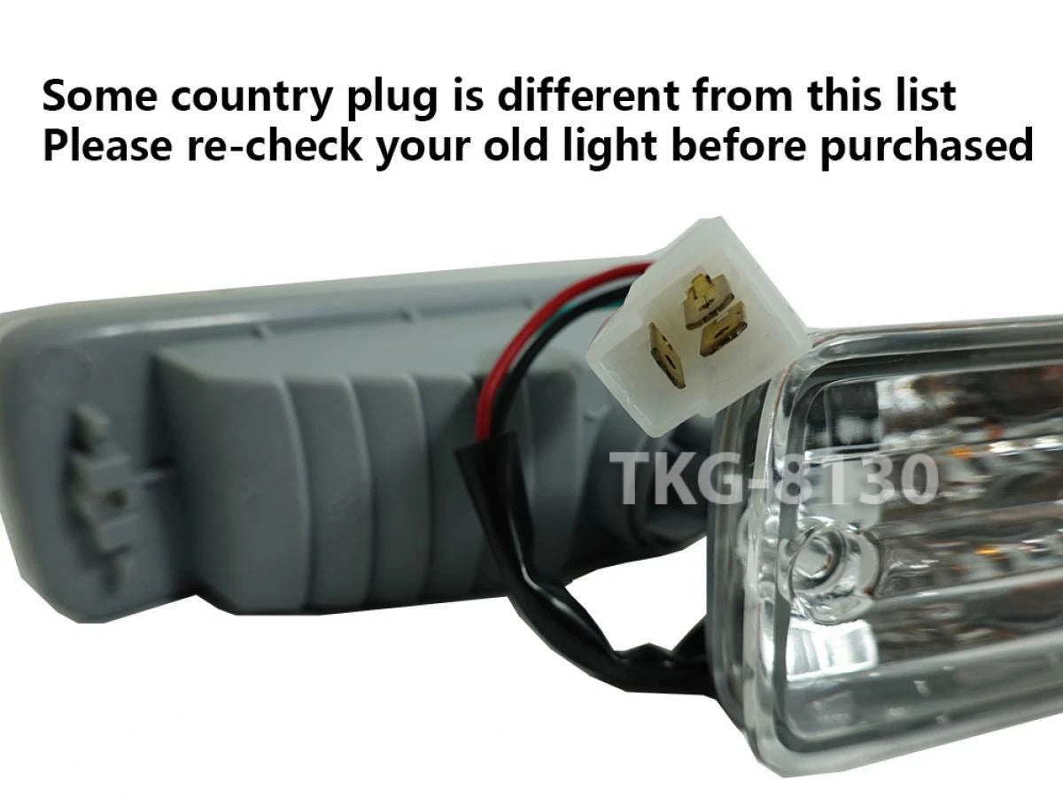 3 x Front Bumper Light Lamps for Toyota Hilux MK3 (1988-1997)