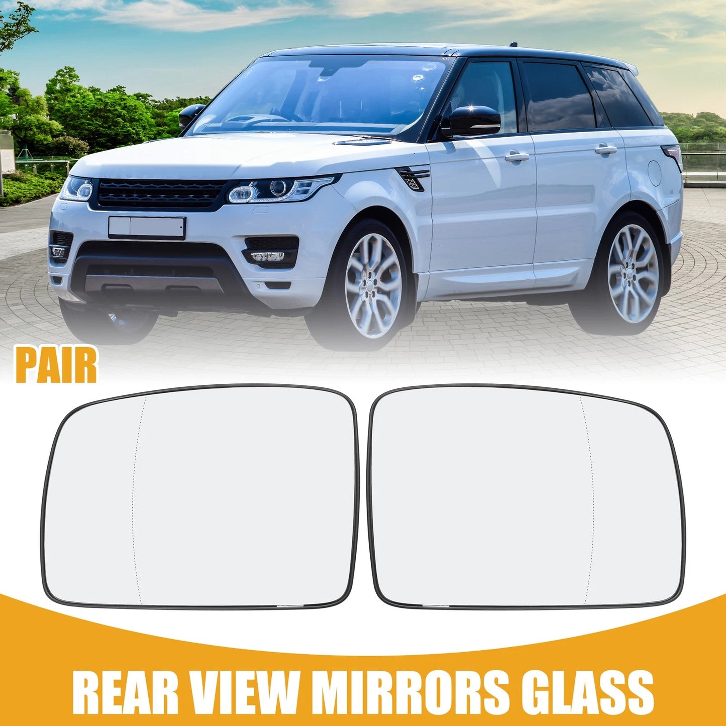 Rear View Mirror Glass Pair for Land Rover LR3 (2005-2009)