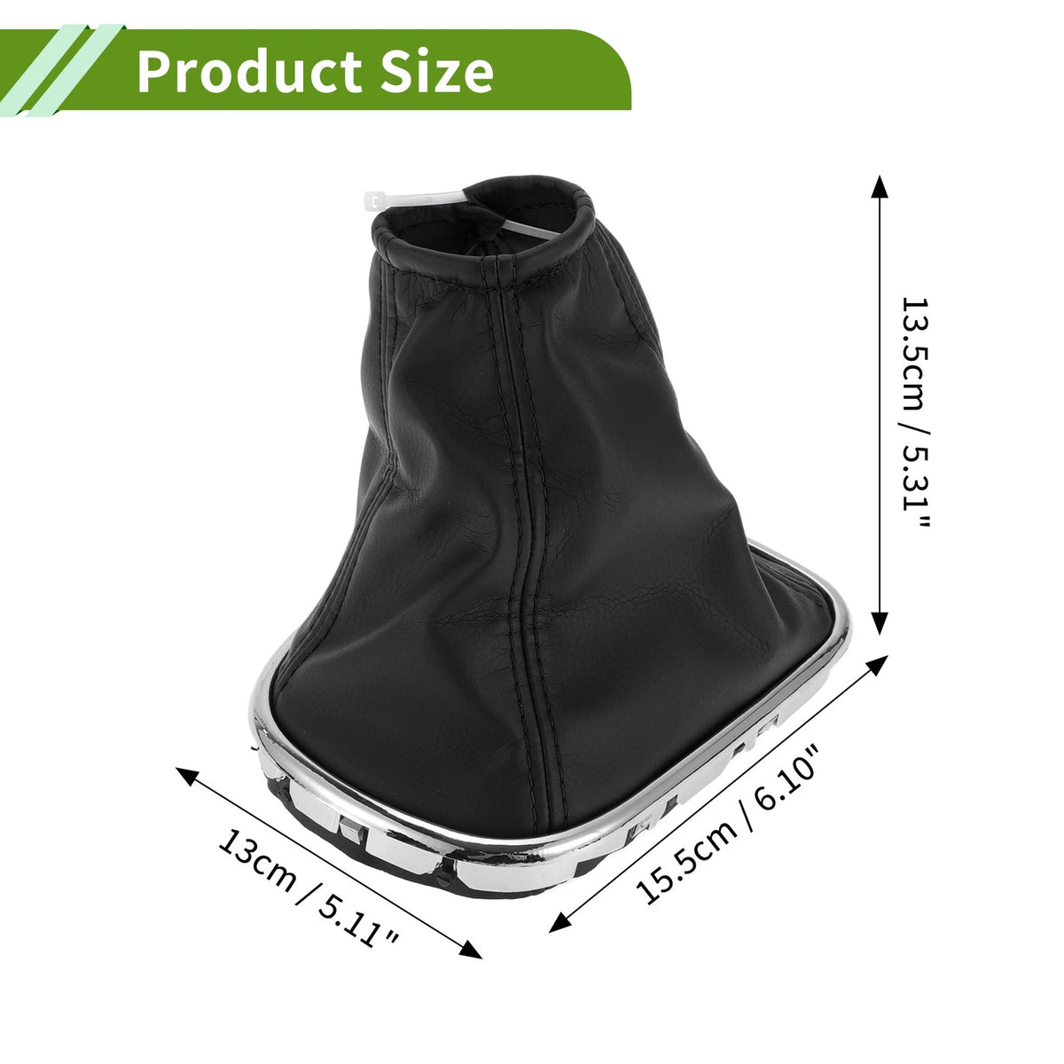 Black Faux Leather Gear Shift Stick Gaiter for Chevrolet Cruze (2008-2012)